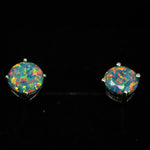 Moonstone Opal Stud Earrings