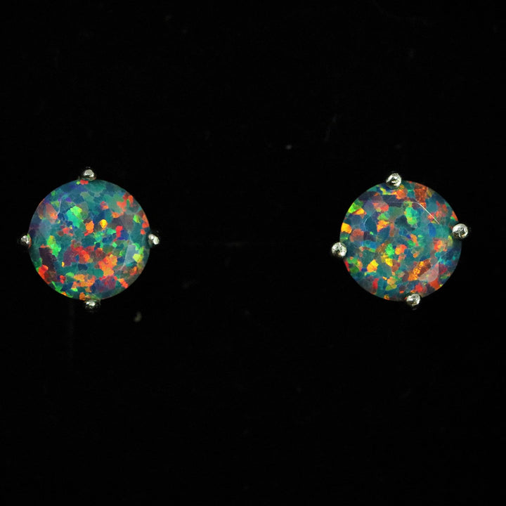 Moonstone Opal Stud Earrings - The Opal Dealer