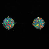 Moonstone Opal Stud Earrings