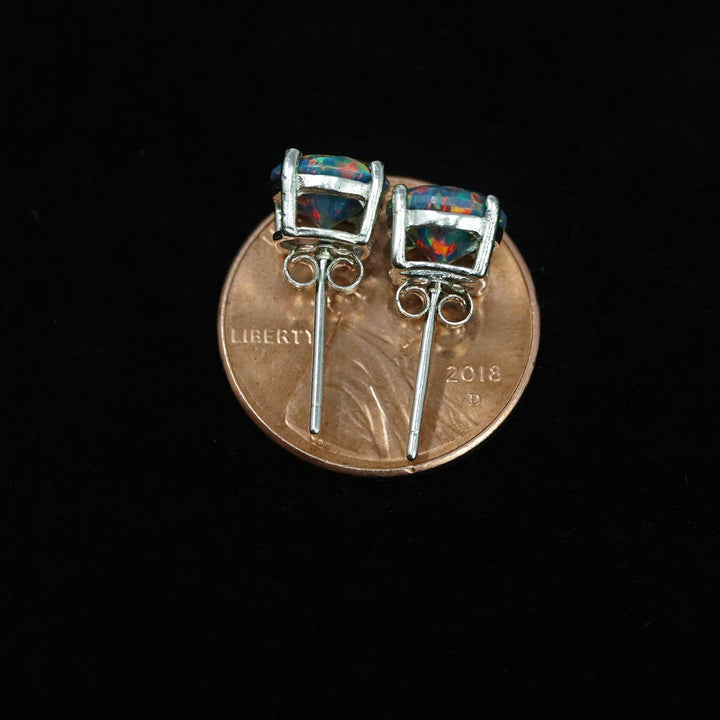 Moonstone Opal Stud Earrings - The Opal Dealer