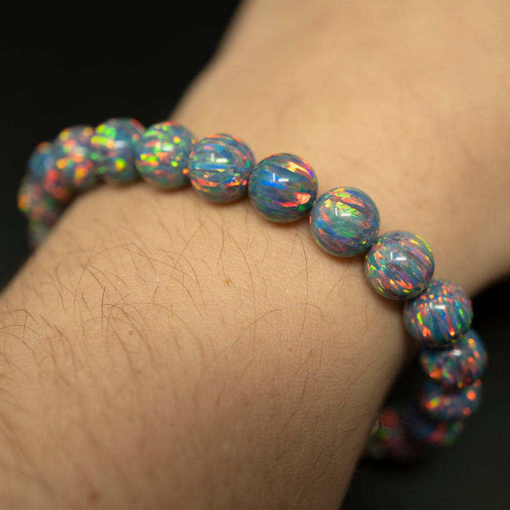 Natural Blue Quartz Bracelet Blue Opal Stone Charm Braided Bracelet  Handmade | eBay