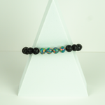 Moonstone Opal & Lava Stone Beaded Bracelet
