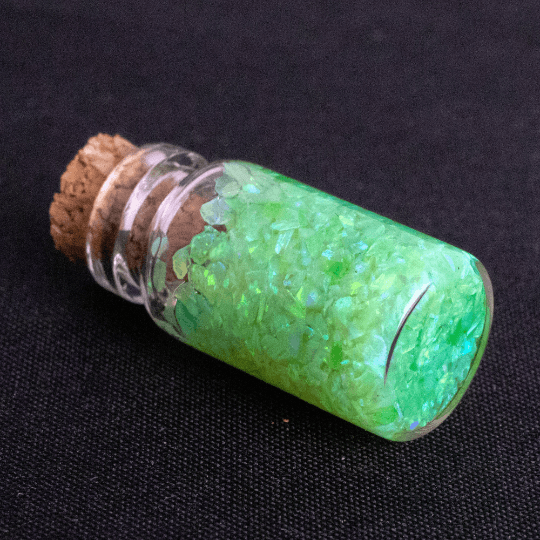 Nuclear Green Crushed Opal Mini Vial - The Opal Dealer