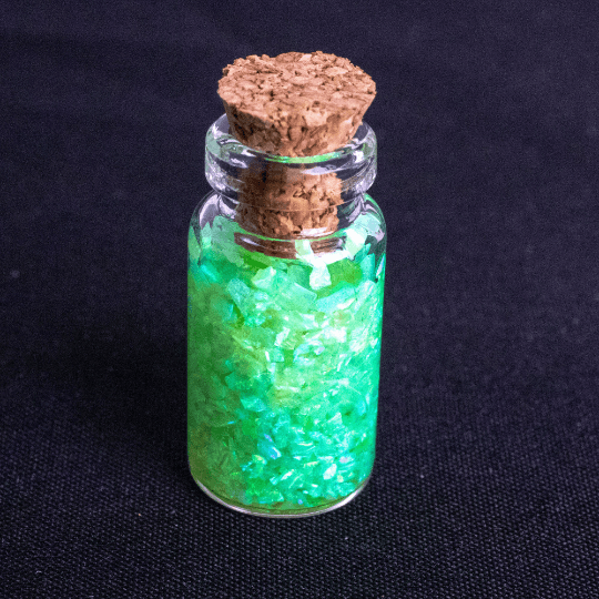Nuclear Green Crushed Opal Mini Vial - The Opal Dealer