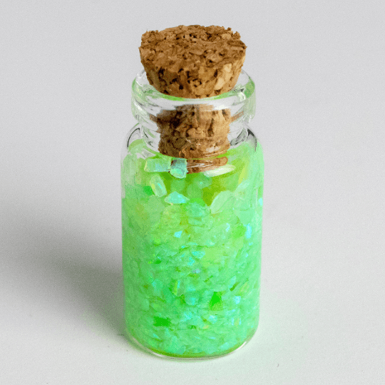 Nuclear Green Crushed Opal Mini Vial - The Opal Dealer