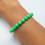 Nuclear Green Glow Opal Beaded Bracelet
