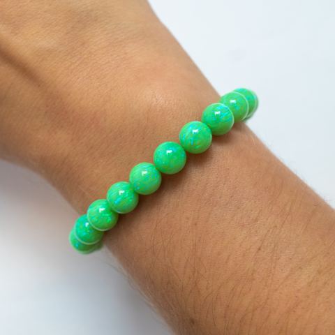 Nuclear Green Glow Opal Beaded Bracelet - New Design