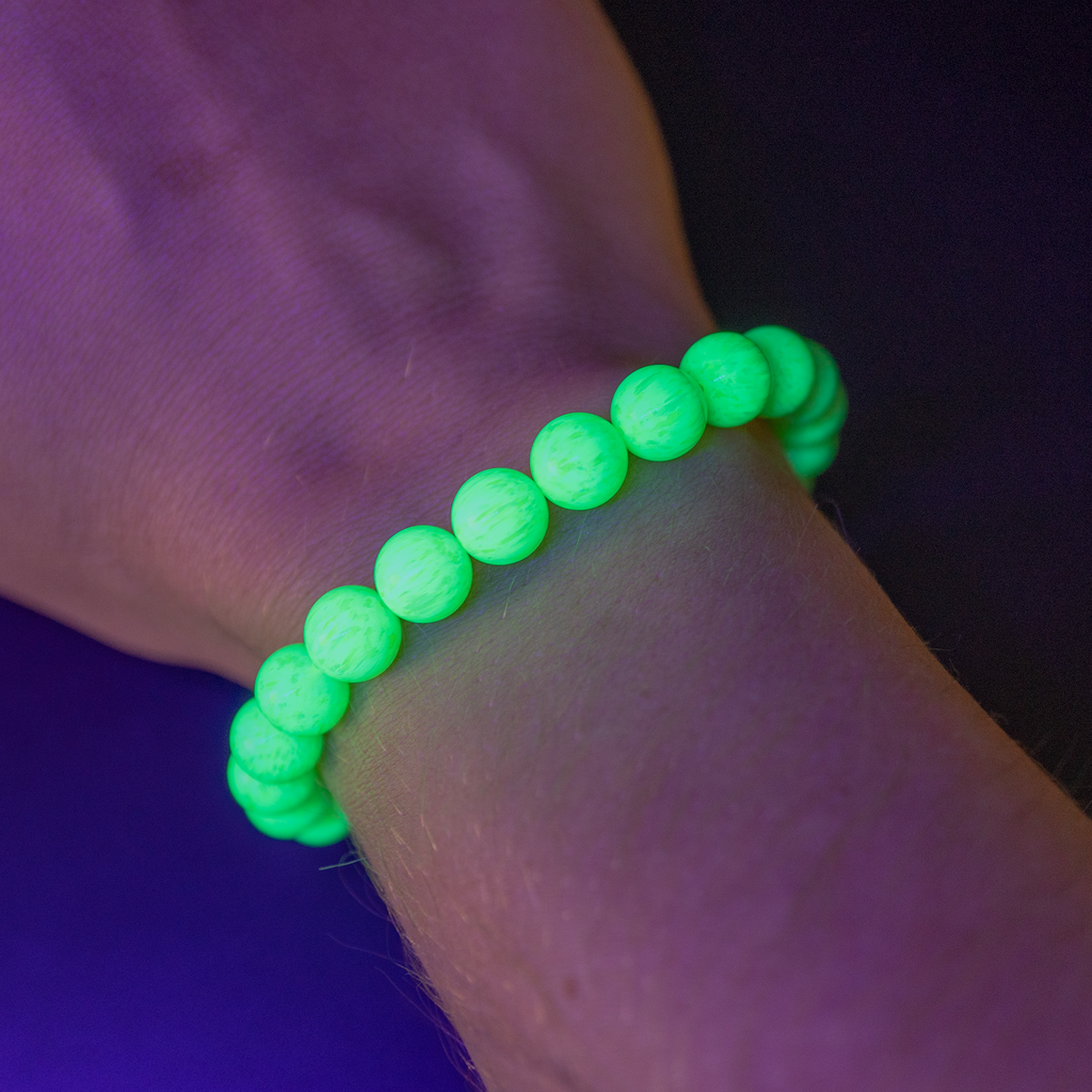 Glow Opal Bracelet Nuclear Green Opal Beaded Bracelet Opal