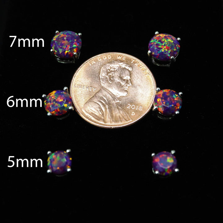 Orchid Opal Stud Earrings - The Opal Dealer