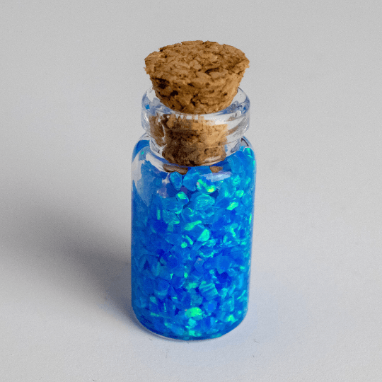 Pacific Sapphire Crushed Opal Mini Vial - The Opal Dealer