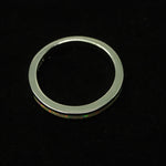 3mm Single Band Pearl White Opal Ring - 925 Sterling Silver Stackable Ring