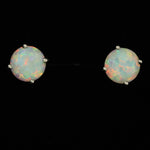 Pearl White Opal Stud Earrings