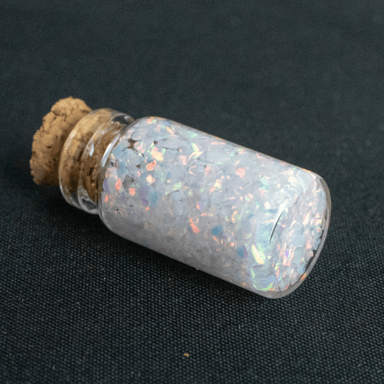 Pearl White Crushed Opal Mini Vial - The Opal Dealer