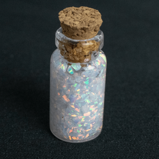 Pearl White Crushed Opal Mini Vial - The Opal Dealer