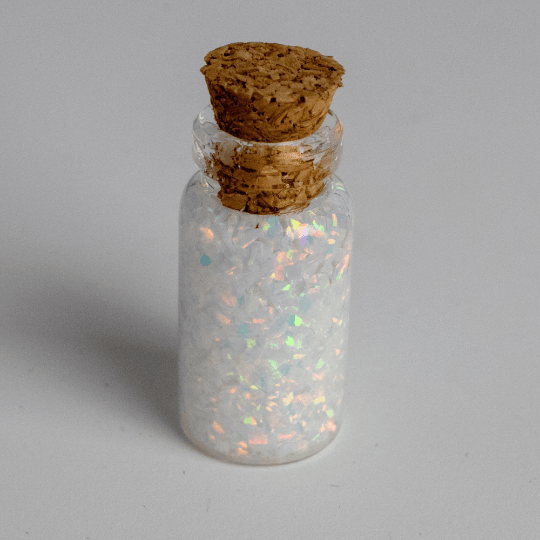 Pearl White Crushed Opal Mini Vial - The Opal Dealer