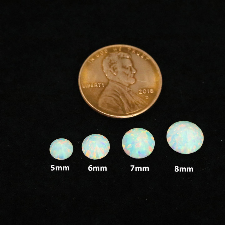 Pearl White Diamond Cut Faceted Opal Stones - The Opal Dealer