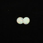 Pearl White Diamond Cut Faceted Opal Stones
