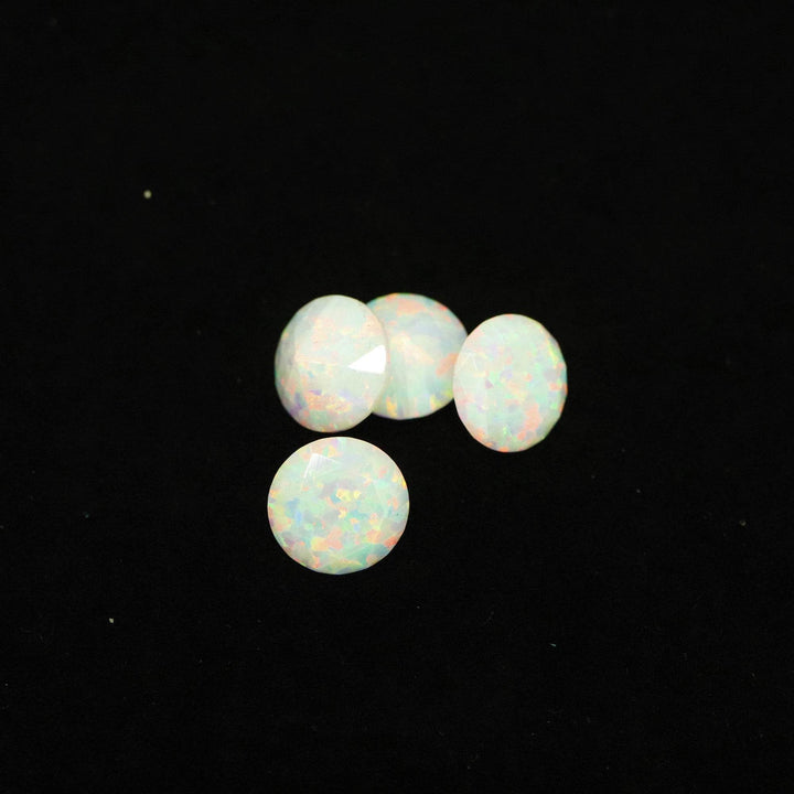 Pearl White Diamond Cut Faceted Opal Stones - The Opal Dealer