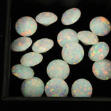 Pearl White Diamond Cut Faceted Opal Stones