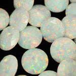 Pearl White Diamond Cut Faceted Opal Stones