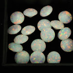 Pearl White Diamond Cut Faceted Opal Stones