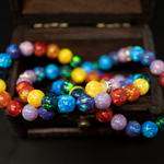 Rainbow Opal Beaded Bracelet - Alternating Color Pattern