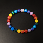 Rainbow Opal Beaded Bracelet - Alternating Color Pattern