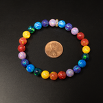 Rainbow Opal Beaded Bracelet - Alternating Color Pattern
