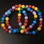 Rainbow Opal Beaded Bracelet - Alternating Color Pattern