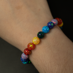 Rainbow Opal Beaded Bracelet - Alternating Color Pattern