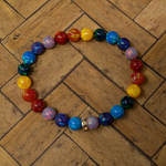Rainbow Opal Beaded Bracelet - Alternating Color Pattern