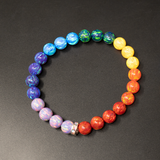 Rainbow Opal Beaded Bracelet - Continuous Color Pattern