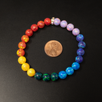 Rainbow Opal Beaded Bracelet - Continuous Color Pattern