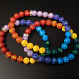Rainbow Opal Beaded Bracelet - Continuous Color Pattern