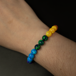 Rainbow Opal Beaded Bracelet - Continuous Color Pattern