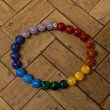 Rainbow Opal Beaded Bracelet - Continuous Color Pattern