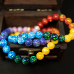 Rainbow Opal Beaded Bracelet - Continuous Color Pattern