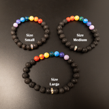Rainbow Opal & Lava Stone Beaded Bracelet