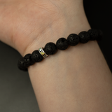Rainbow Opal & Lava Stone Beaded Bracelet