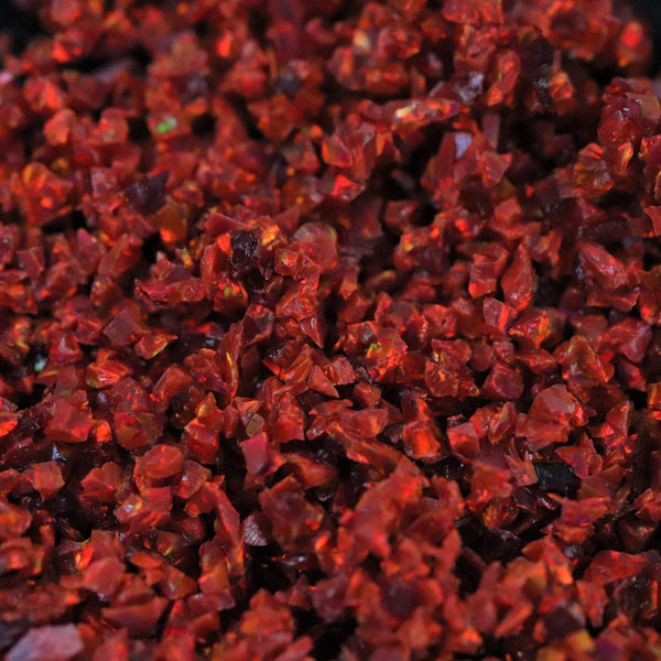 Ruby Red Crushed Opal - The Opal Dealer