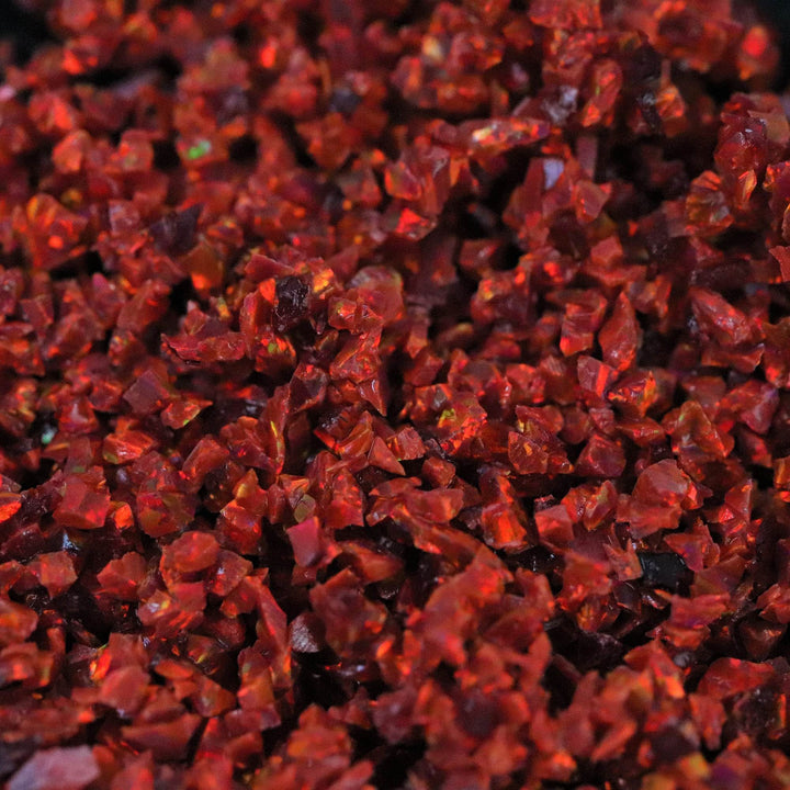 Ruby Red Crushed Opal - The Opal Dealer