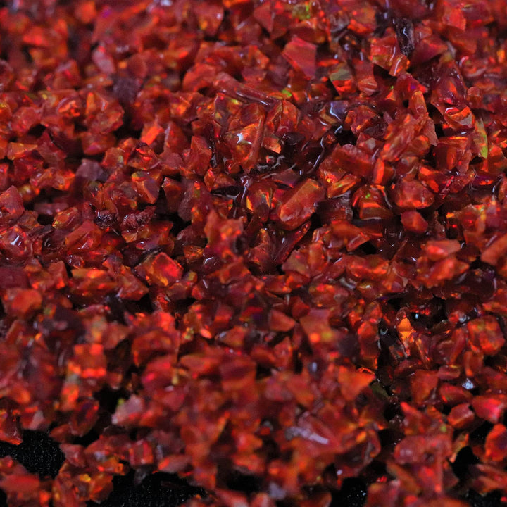 Ruby Red Crushed Opal - The Opal Dealer