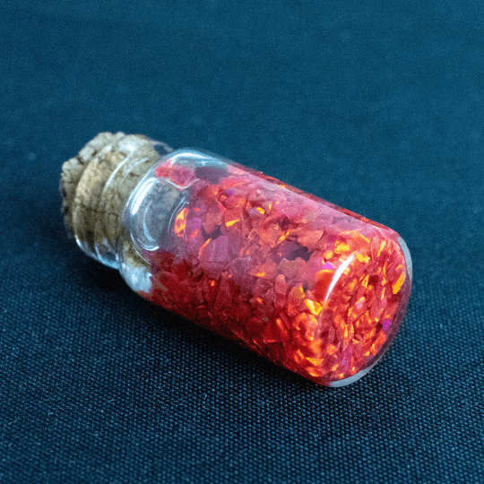 Ruby Red Crushed Opal Mini Vial - The Opal Dealer