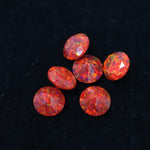 Ruby Red Diamond Cut Faceted Opal Stones