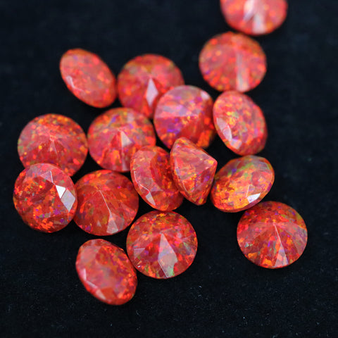 Diamond Cut Faceted Opal Stones Ruby Red Opal for Jewelry Making The Opal Dealer