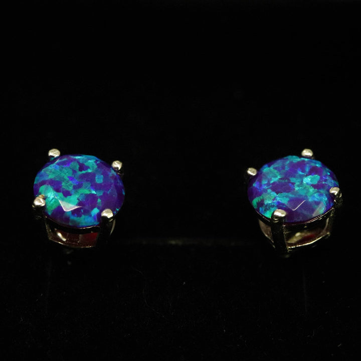 Sleepy Lavender Opal Stud Earrings - The Opal Dealer