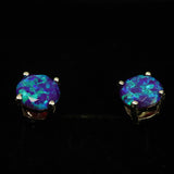 Sleepy Lavender Opal Stud Earrings