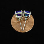 Sleepy Lavender Opal Stud Earrings