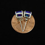 Sleepy Lavender Opal Stud Earrings