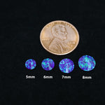 Sleepy Lavender Opal Stud Earrings